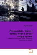 Photovoltaic / Diesel / Battery hybrid power supply system. Generator component sizing and energy performance analysis