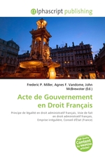 Acte de Gouvernement en Droit Francais